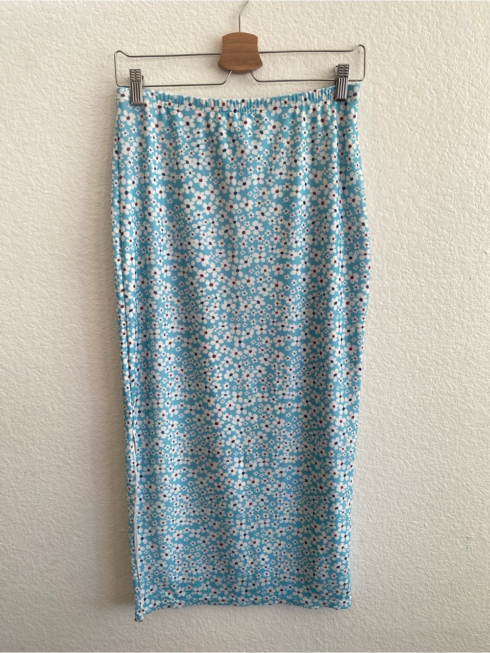 Baby Blue Floral Skirt